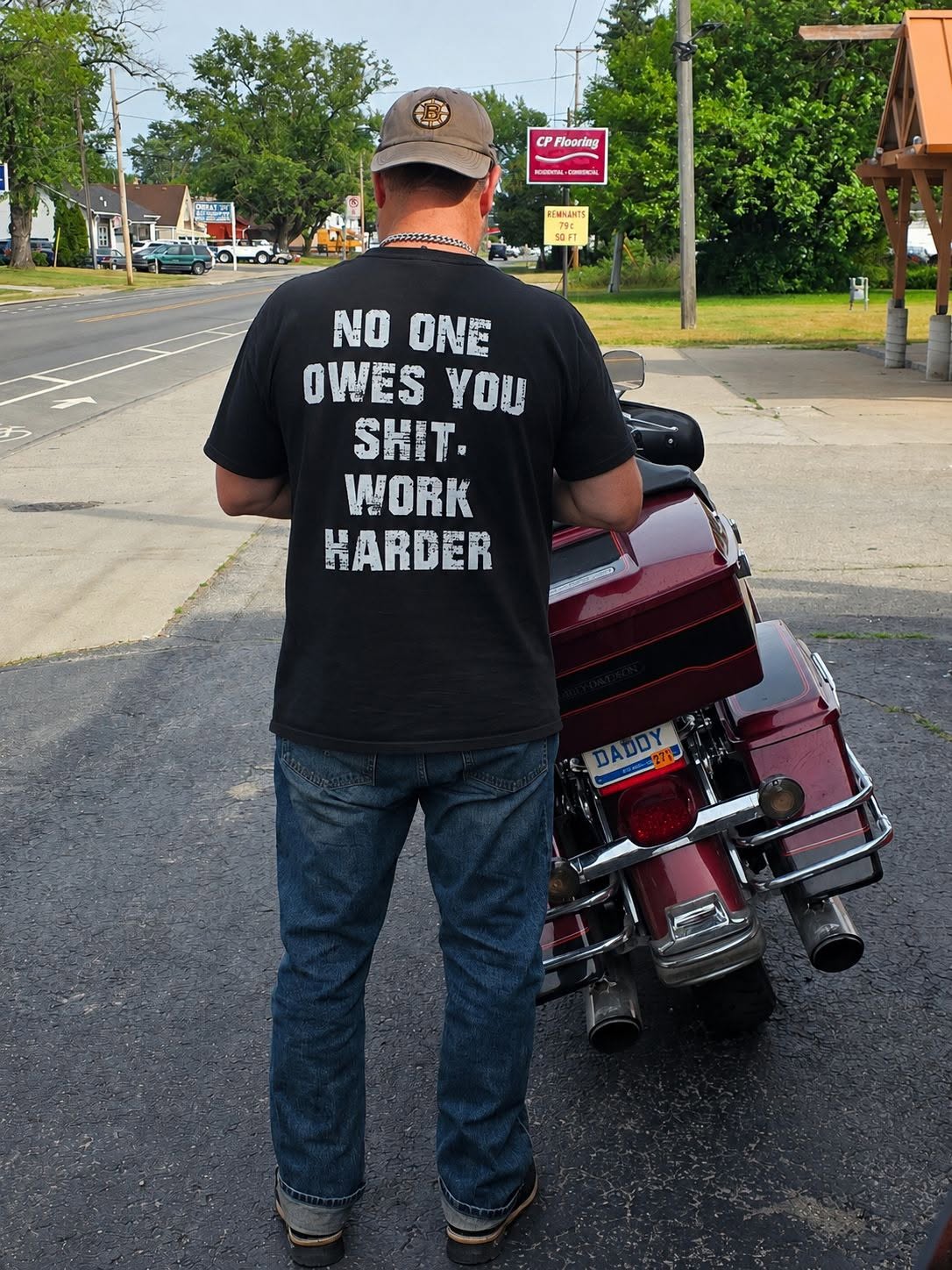 No One Owes You Shit- Work Harder Tee